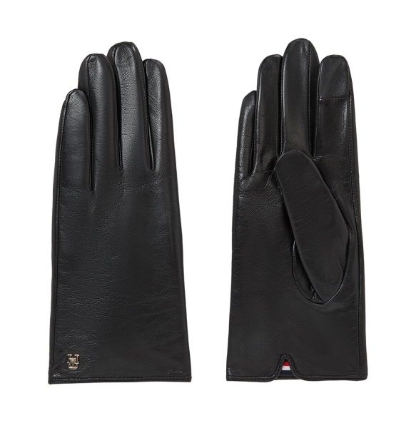 Δερμάτινα γάντια TOMMY HILFIGER TH Elevated Chic 18586 Μαύρο
