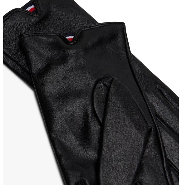 Δερμάτινα γάντια TOMMY HILFIGER TH Elevated Chic 18586 Μαύρο