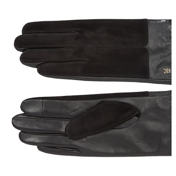 Δερμάτινα γάντια TOMMY HILFIGER TH Suede 18590 Μαύρο