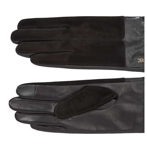 Δερμάτινα γάντια TOMMY HILFIGER TH Suede 18590 Μαύρο