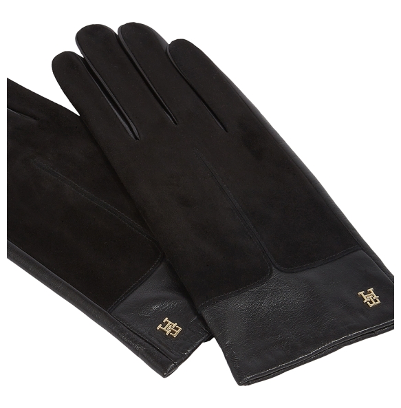 Δερμάτινα γάντια TOMMY HILFIGER TH Suede 18590 Μαύρο