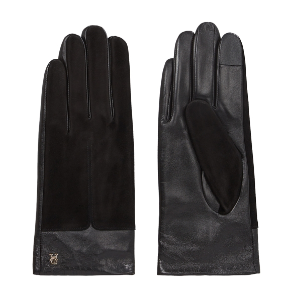 Δερμάτινα γάντια TOMMY HILFIGER TH Suede 18590 Μαύρο
