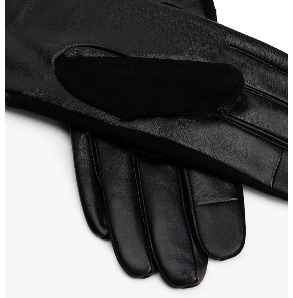 Δερμάτινα γάντια TOMMY HILFIGER TH Suede 18590 Μαύρο