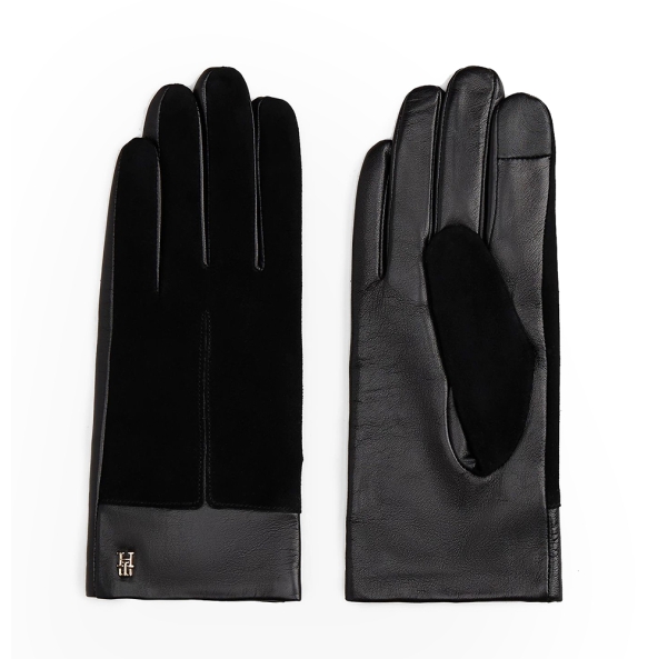 Δερμάτινα γάντια TOMMY HILFIGER TH Suede 18590 Μαύρο