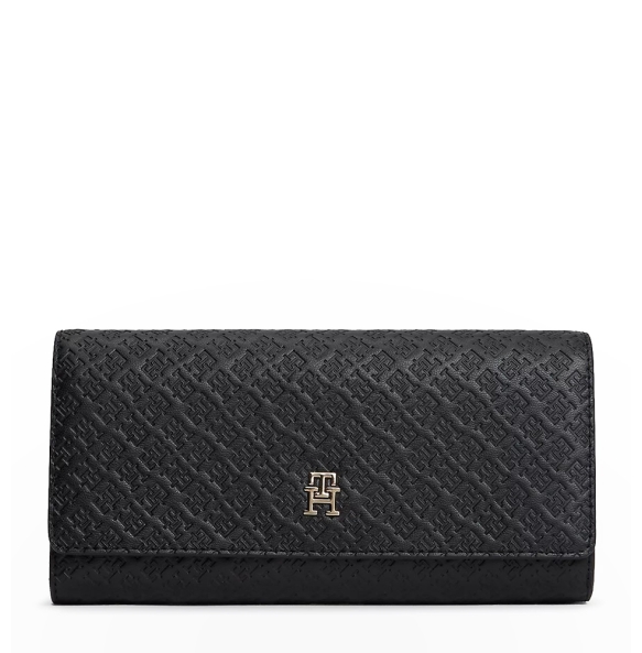 Πορτοφόλι TOMMY HILFIGER TH Icon Large Flap 18593 Μαύρο