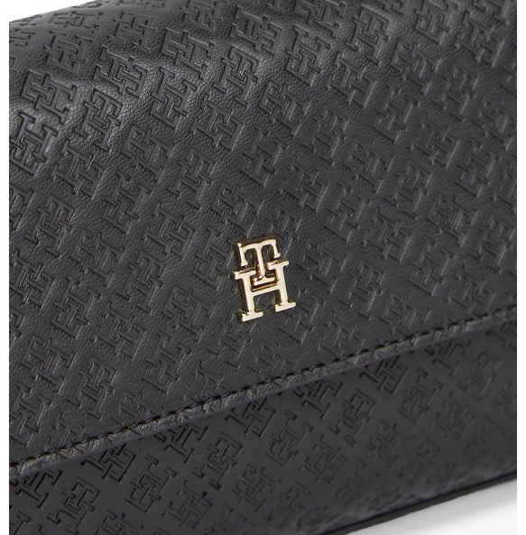 Τσάντα TOMMY HILFIGER TH Icon Pouch Monogram 18602 Μαύρο