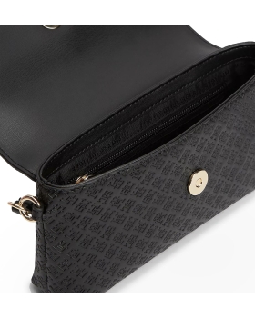 Τσάντα TOMMY HILFIGER TH Icon Pouch Monogram 18602 Μαύρο