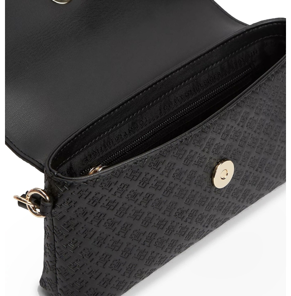 Τσάντα TOMMY HILFIGER TH Icon Pouch Monogram 18602 Μαύρο