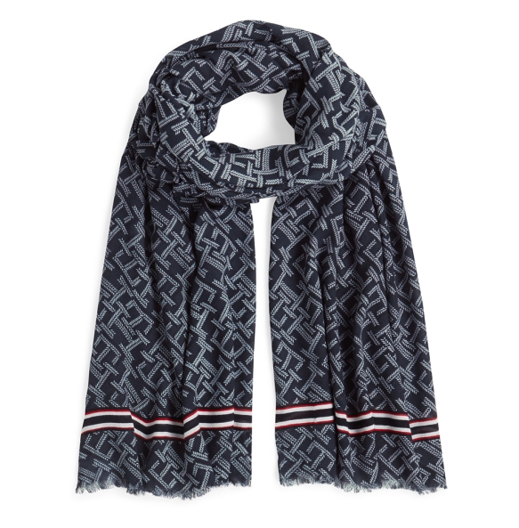 Φουλάρι TOMMY HILFIGER TH Monogram 18605 Μπλε Φουλάρι TOMMY HILFIGER TH Monogram 18605 Μπλε