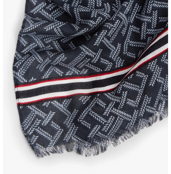 Φουλάρι TOMMY HILFIGER TH Monogram 18605 Μπλε Φουλάρι TOMMY HILFIGER TH Monogram 18605 Μπλε
