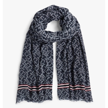 Φουλάρι TOMMY HILFIGER TH Monogram 18605 Μπλε