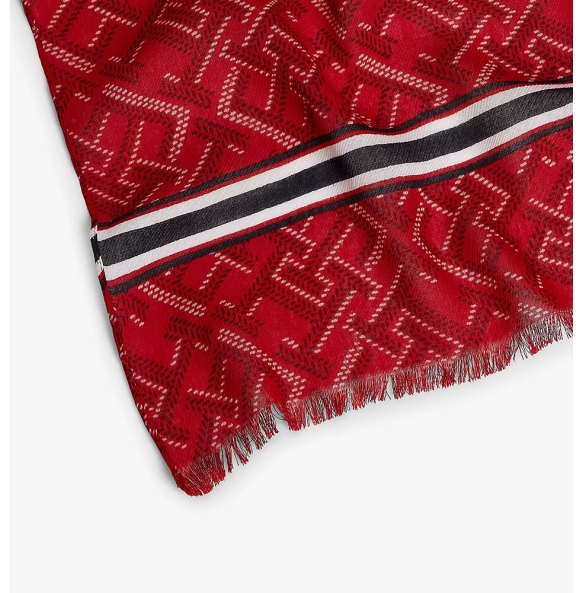 Φουλάρι TOMMY HILFIGER TH Monogram 18605 Κόκκινο Φουλάρι TOMMY HILFIGER TH Monogram 18605 Κόκκινο
