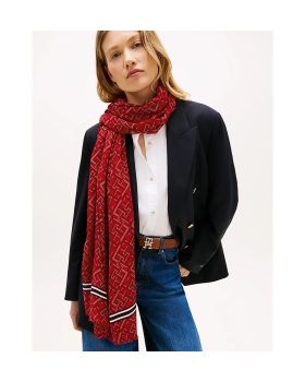 Φουλάρι TOMMY HILFIGER TH Monogram 18605 Κόκκινο