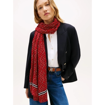Φουλάρι TOMMY HILFIGER TH Monogram 18605 Κόκκινο