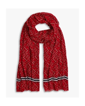 Φουλάρι TOMMY HILFIGER TH Monogram 18605 Κόκκινο