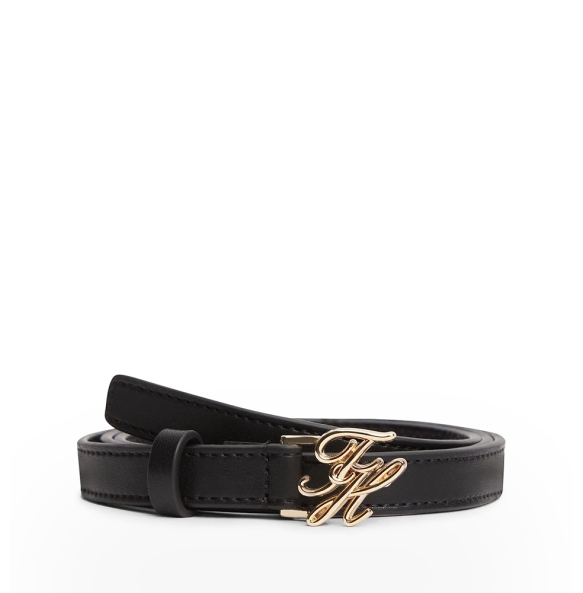 Ζώνη TOMMY HILFIGER TH Script 1.5 18609 Μαύρο