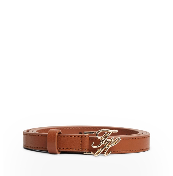Ζώνη TOMMY HILFIGER TH Script 1.5 18609 Καφέ