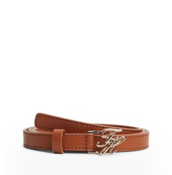 Ζώνη TOMMY HILFIGER TH Script 1.5 18609 Καφέ
