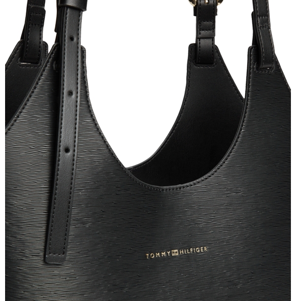 Τσάντα TOMMY HILFIGER TH Modern Tote 18618 Μαύρο Τσάντα TOMMY HILFIGER TH Modern Tote 18618 Μαύρο