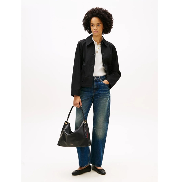 Τσάντα TOMMY HILFIGER TH Statement Leather Bag 18621 Μαύρο