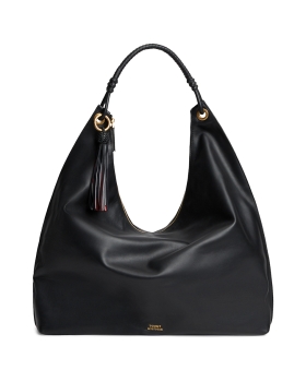 Τσάντα  TOMMY HILFIGER TH Leather Tassel Hobo 18622 Μαύρο