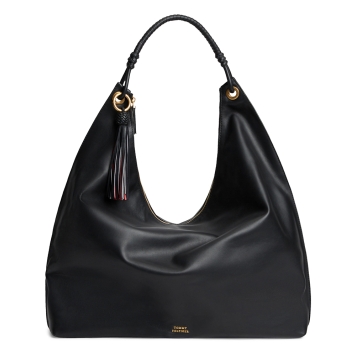 Τσάντα  TOMMY HILFIGER TH Leather Tassel Hobo 18622 Μαύρο