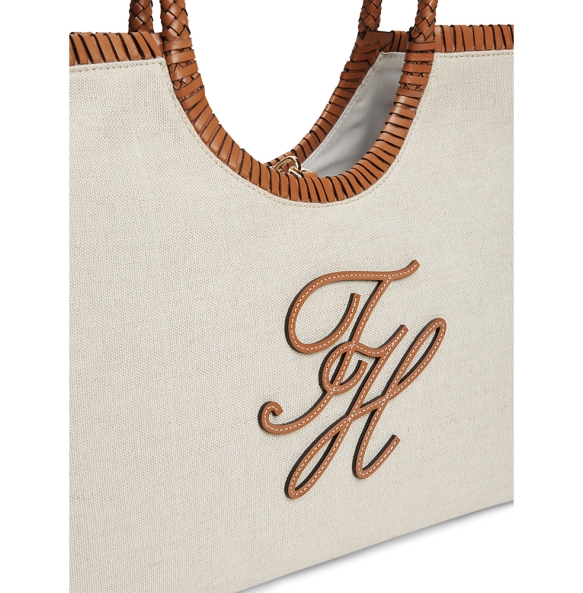 Τσάντα TOMMY HILFIGER TH Summer Maxi Tote Canvas 18629 Μπεζ