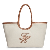 Τσάντα TOMMY HILFIGER TH Summer Maxi Tote Canvas 18629 Μπεζ