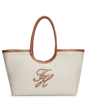 Τσάντα TOMMY HILFIGER TH Summer Maxi Tote Canvas 18629 Μπεζ