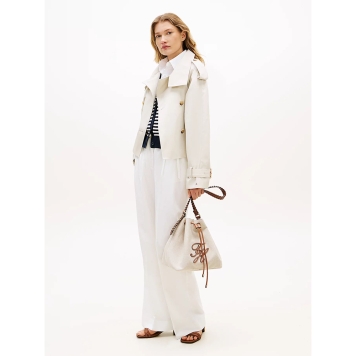 Τσάντα TOMMY HILFIGER TH Summer Canvas Bucket 18631 Μπεζ