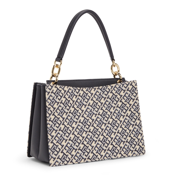 Τσάντα TOMMY HILFIGER ΤΗ Her Medium Satchel 18639 Μπλε Τσάντα TOMMY HILFIGER ΤΗ Her Medium Satchel 18639 Μπλε