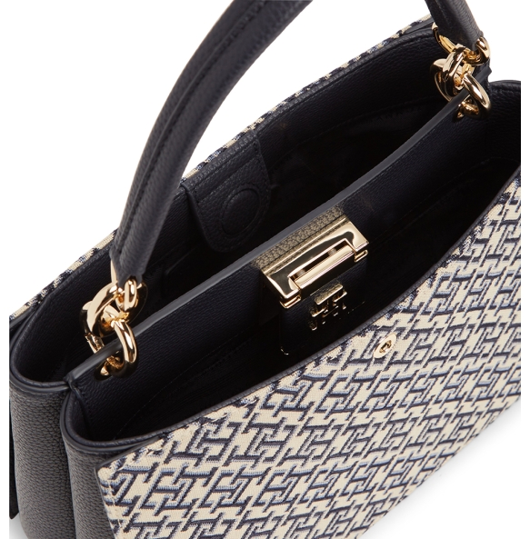 Τσάντα TOMMY HILFIGER ΤΗ Her Medium Satchel 18639 Μπλε Τσάντα TOMMY HILFIGER ΤΗ Her Medium Satchel 18639 Μπλε