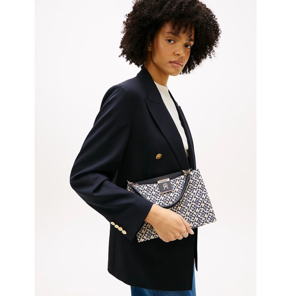 Τσάντα TOMMY HILFIGER ΤΗ Her Medium Satchel 18639 Μπλε Τσάντα TOMMY HILFIGER ΤΗ Her Medium Satchel 18639 Μπλε