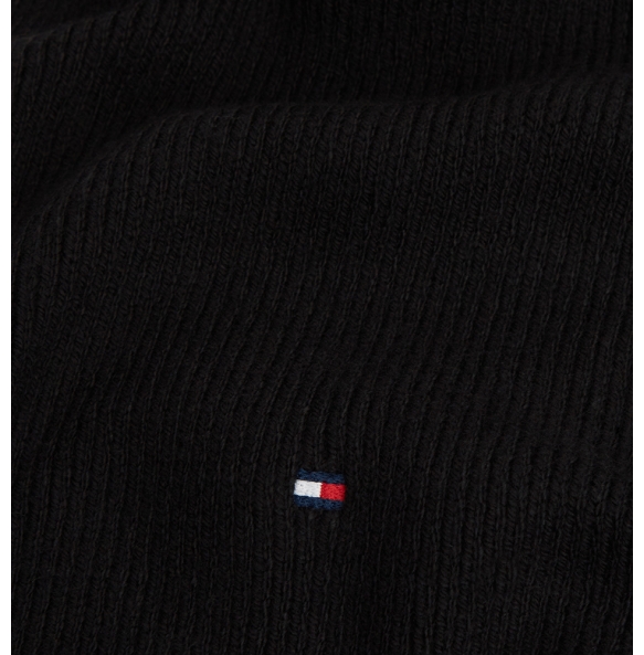 Κασκόλ TOMMY HILFIGER TH Knit Scarf AW0AW19120 Μαύρο