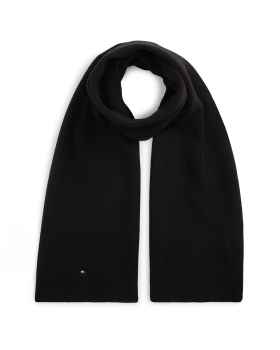 Κασκόλ TOMMY HILFIGER TH Knit Scarf AW0AW19120 Μαύρο