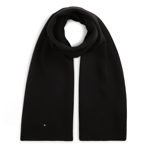 Κασκόλ TOMMY HILFIGER TH Knit Scarf AW0AW19120 Μαύρο