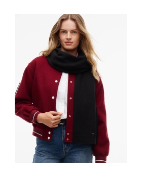 Κασκόλ TOMMY HILFIGER TH Knit Scarf AW0AW19120 Μαύρο