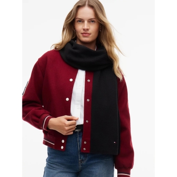 Κασκόλ TOMMY HILFIGER TH Knit Scarf AW0AW19120 Μαύρο