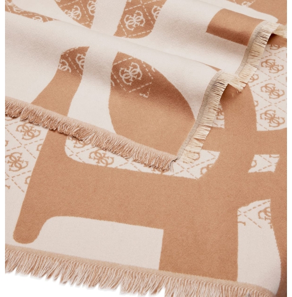 Φουλάρι GUESS Jacquard Kefiah AW5418POL03 Μπεζ