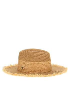 Γυναικείο καπέλο Guess Ofelia Rafia Fedora AW5509POL01 Ανοιχτό καφέ