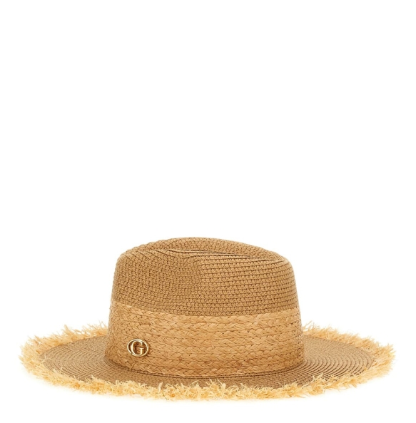 Γυναικείο καπέλο Guess Ofelia Rafia Fedora AW5509POL01 Ανοιχτό καφέ