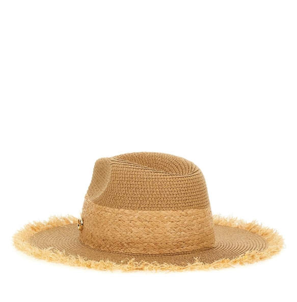Γυναικείο καπέλο Guess Ofelia Rafia Fedora AW5509POL01 Ανοιχτό καφέ
