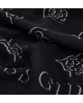 Κασκόλ GUESS Carmella Jcqurd Scarf AW5654POL03 Μαύρο