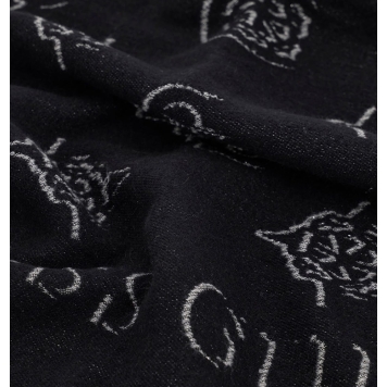 Κασκόλ GUESS Carmella Jcqurd Scarf AW5654POL03 Μαύρο