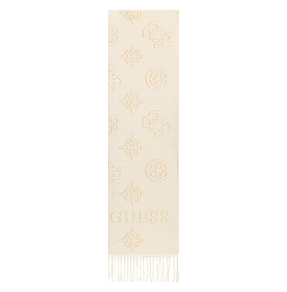 Κασκόλ GUESS Carmella Jcqurd Scarf AW5654POL03 Μπεζ