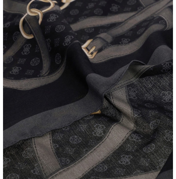 Φουλάρι GUESS Kefiah Printed AW5679POL03 Μαύρο