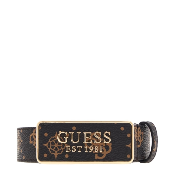 Ζώνη GUESS Carrie logo 3.0 BW9335P6130 Καφέ