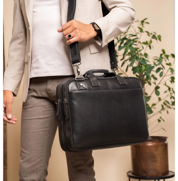 Δερμάτινος χαρτοφύλακας THE CHESTERFIELD BRAND Iseo C40.110000 Μαύρο