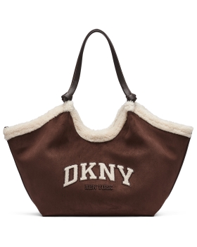 Τσάντα DKNY Paula Tote Handbag R63ACE49 Καφέ