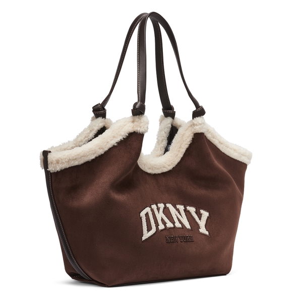 Τσάντα DKNY Paula Tote Handbag R63ACE49 Καφέ